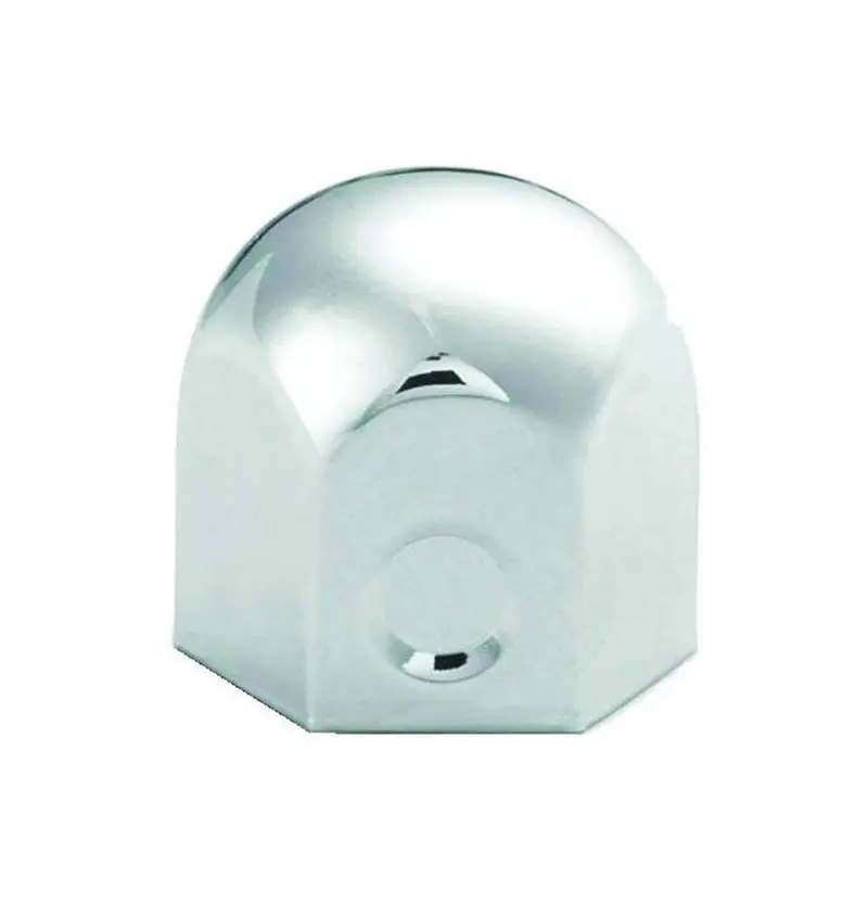 1 1/2" X 1 1/2" Chrome Round Top Push-On Nuts Covers - 10 Pack | F247612-10Qty 1