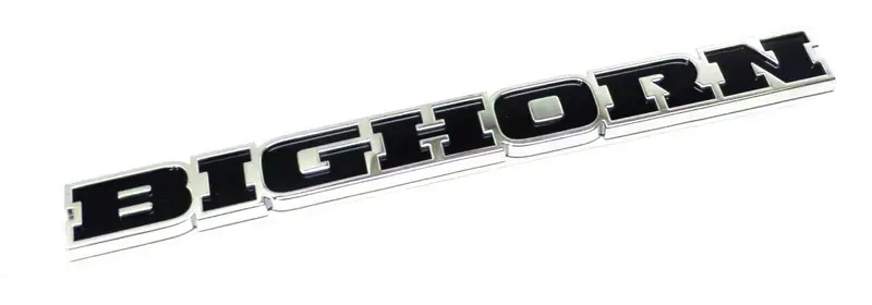 10X1 Bighorn Rear Tailgate Black Chrome Emblem 2019-2021 Ram 2500 3500 1
