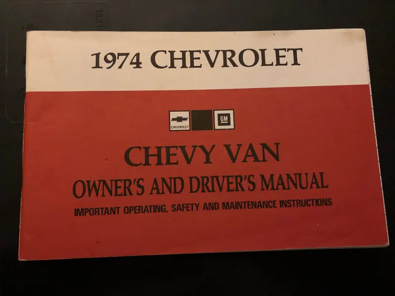 1974 Chevrolet _ Chevy Van _ Owner’S & Drivers Manual 1