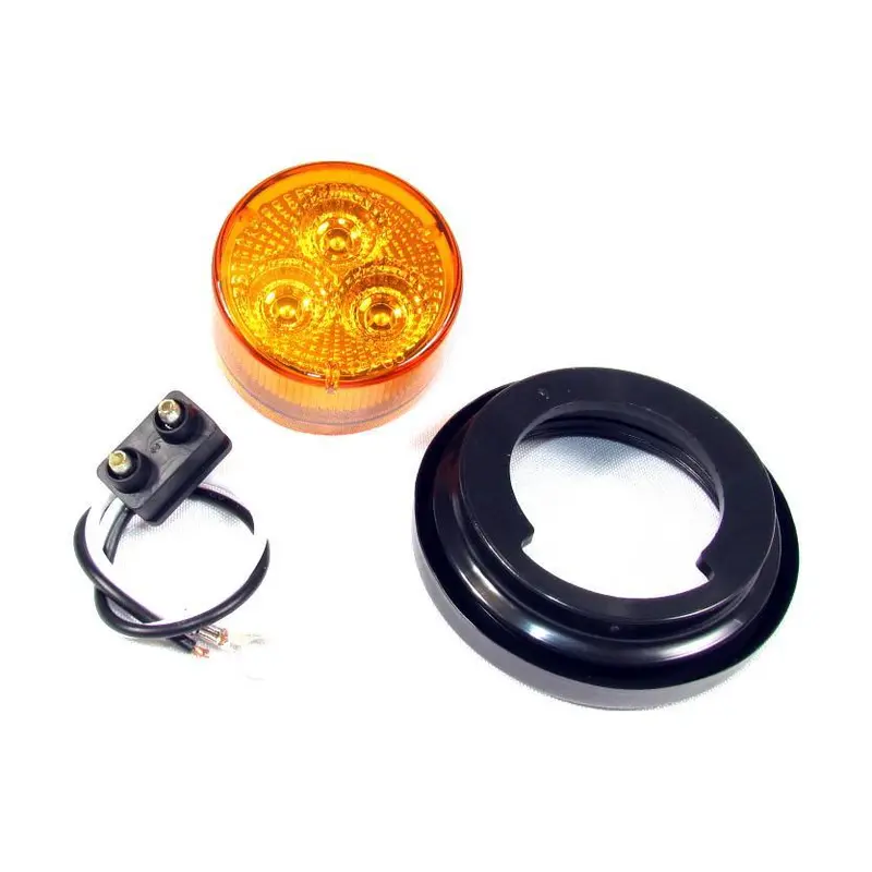 2" Amber Round Clearance/Marker Led Light With 3 Leds And Amber Lens | F235128 1