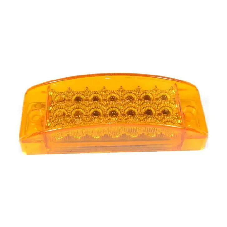 5-13/16" X 2-1/16" Amber Rectangular Marker Led Light With 20 Leds And Amber Lens | F235203 1