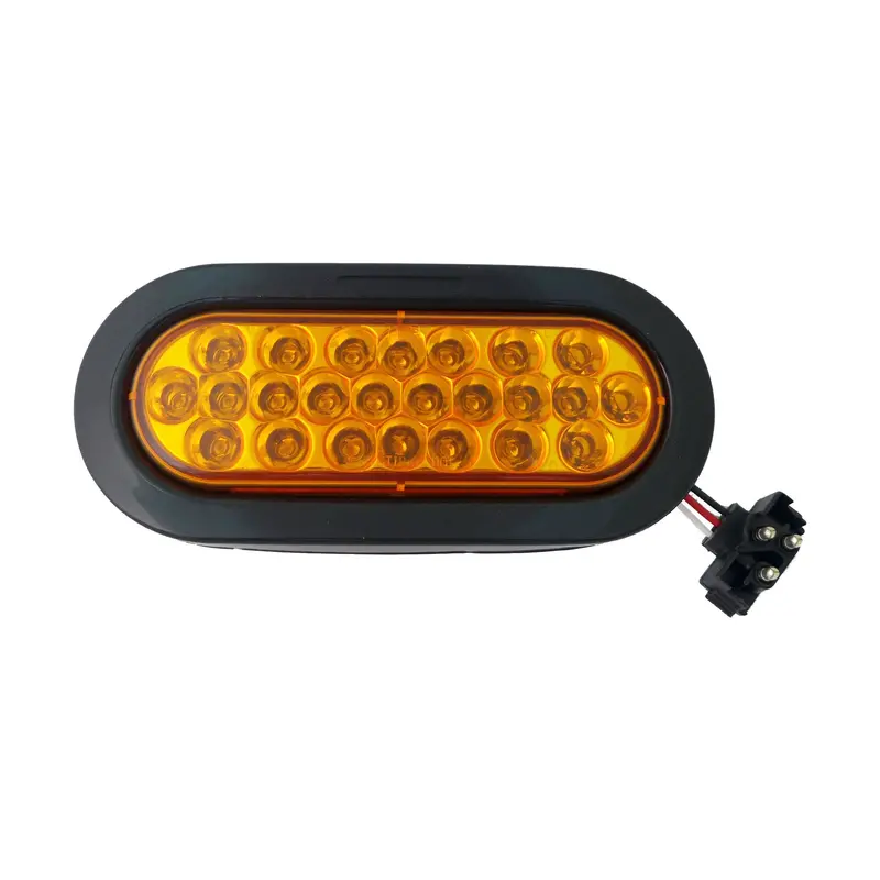 6" Amber Oval Marker/Tail/Turn Led Light With 24 Leds And Amber Lens | F235177 1