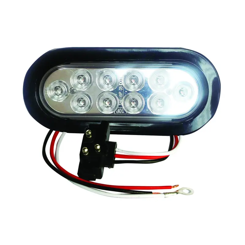 6" White Oval Backup Led Light With 10 Leds And Clear Lens | F235198 1