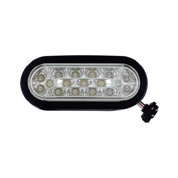 6" White Oval Backup Led Light With 17 Leds And Clear Lens | F235532 1