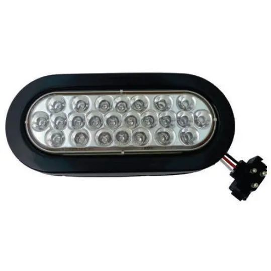 6" White Oval Backup Led Light With 24 Leds And Clear Lens | F235185 1