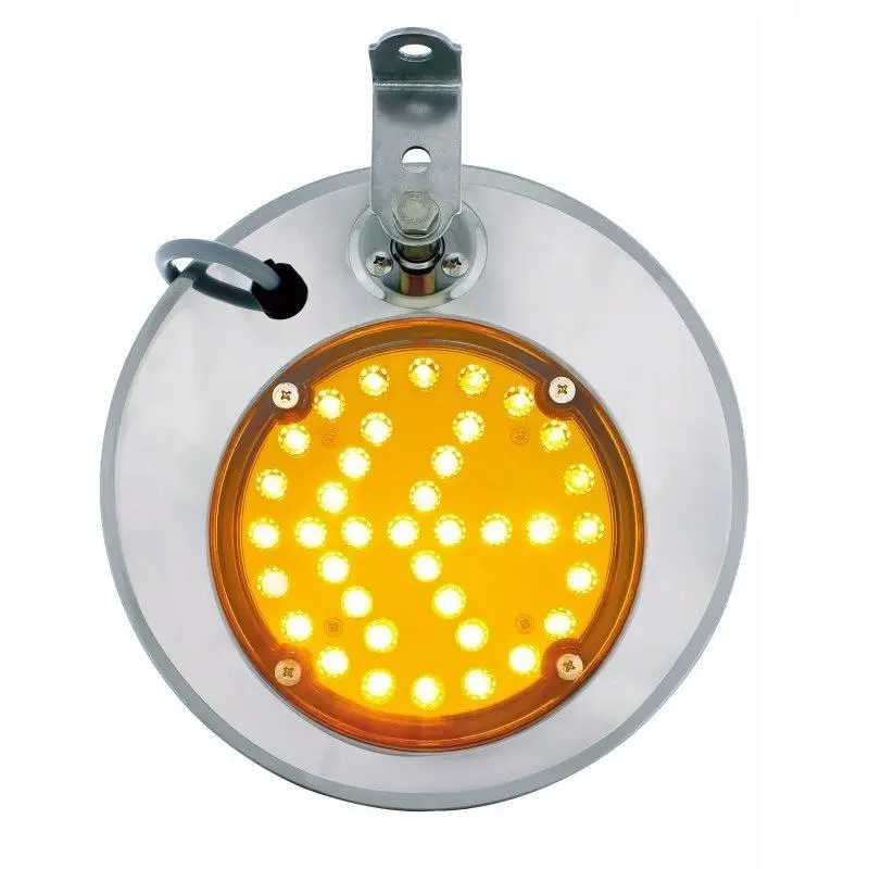 8 1/2" Convex Mirror Stainless Steel With Led Turn Signal - Passenger Side | F245671 1