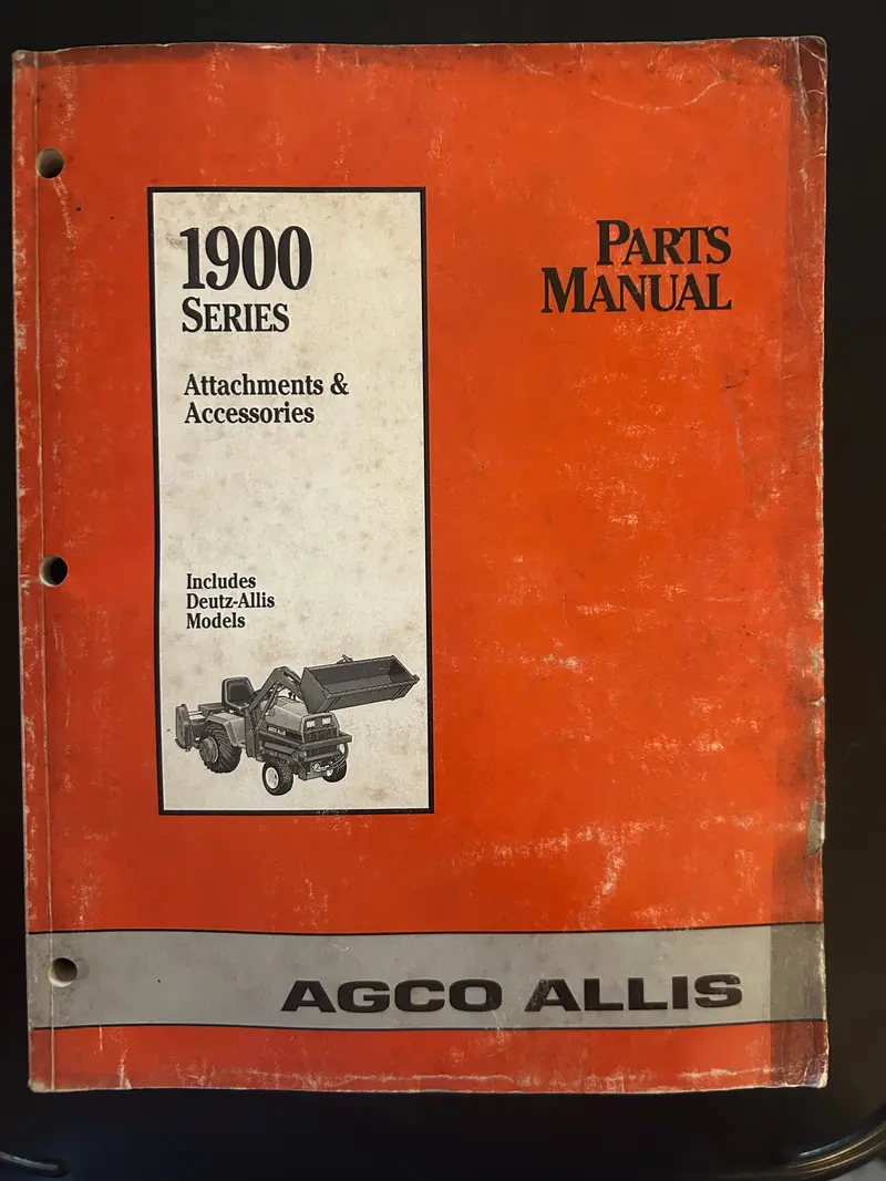 Agco Allis _ 1900 Series Attachments & Accessories Tp-1179-02 _ Parts Manual 1