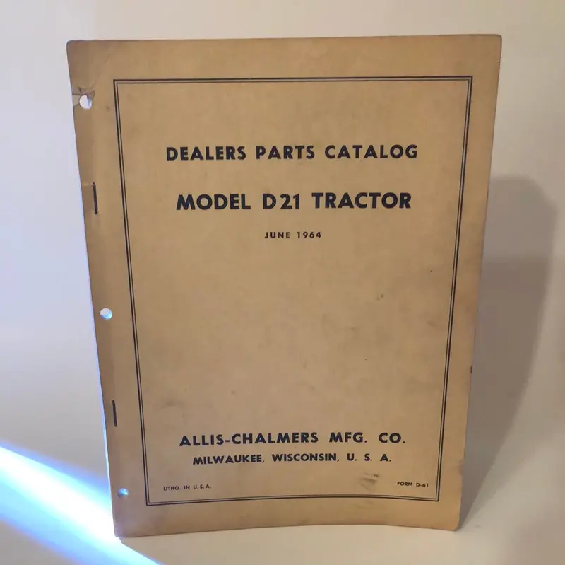 Allis-Chalmers Model D21 Tractor June 1964_ Dealers Parts Catalog 1