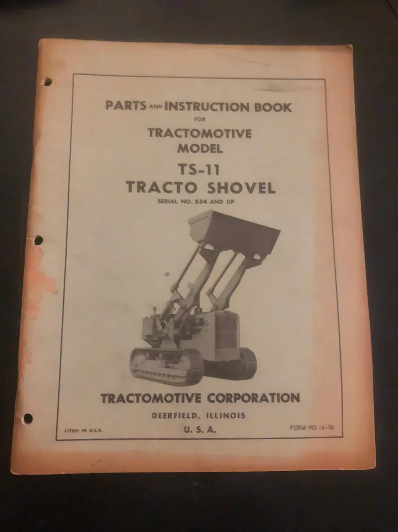 Allis - Tractomotive _ Ts-11 Tracto Shovel _ Parts & Instruction Book 1