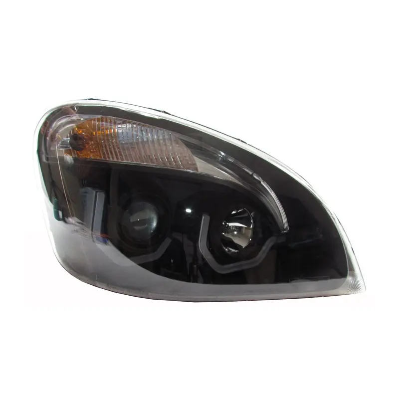 Black Housing Projector Headlight For Freightliner Cascadia, Passenger Side 1