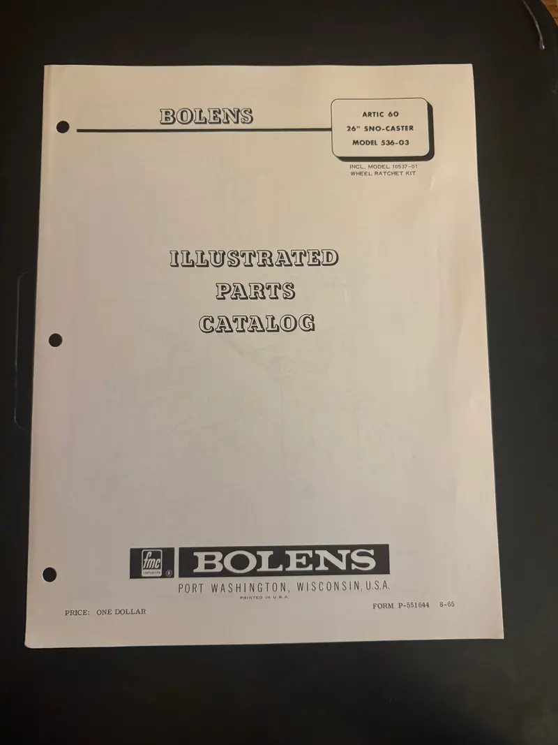 Bolens _ Artic 60 — Two Stage 26” Sno-Caster _ Illustrated Parts Catalog 2