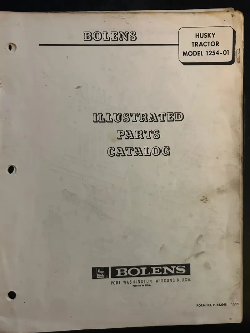 Bolens _ Husky Tractor Model 1254-01 _ Illustrated Parts Catalog 1