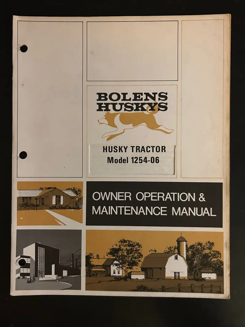 Bolens _ Husky Tractor Model 1254-06 _ Owner Operation & Maintenance Manual 1