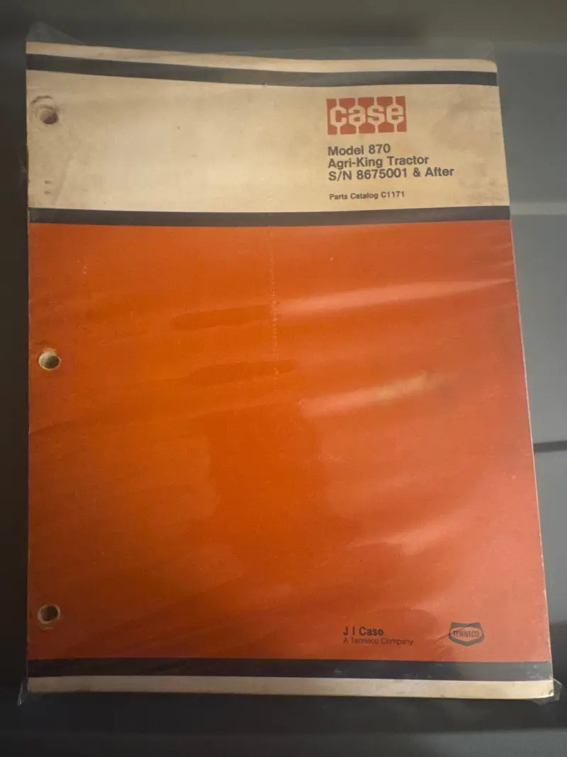 Case _ Model 870 Agri-King Tractor S/N 8675001 & After _ Parts Catalog C1171 1