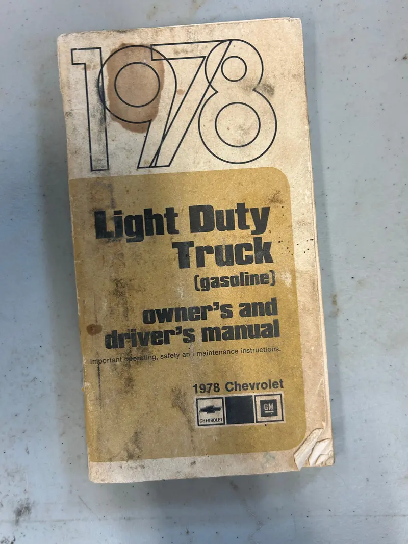 Chevrolet _ 1978 Lightduty Truck (Gasoline) _ Owner’S & Driving Manual 1