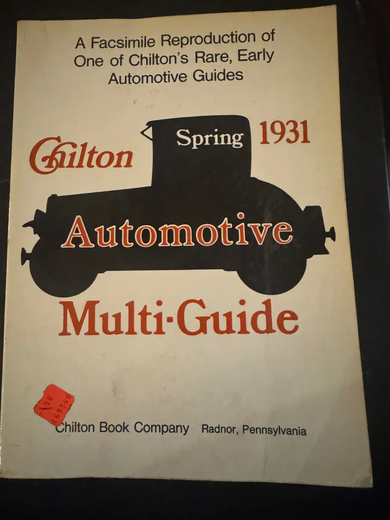 Chilton Spring 1931 Automotive Multi-Guide 1
