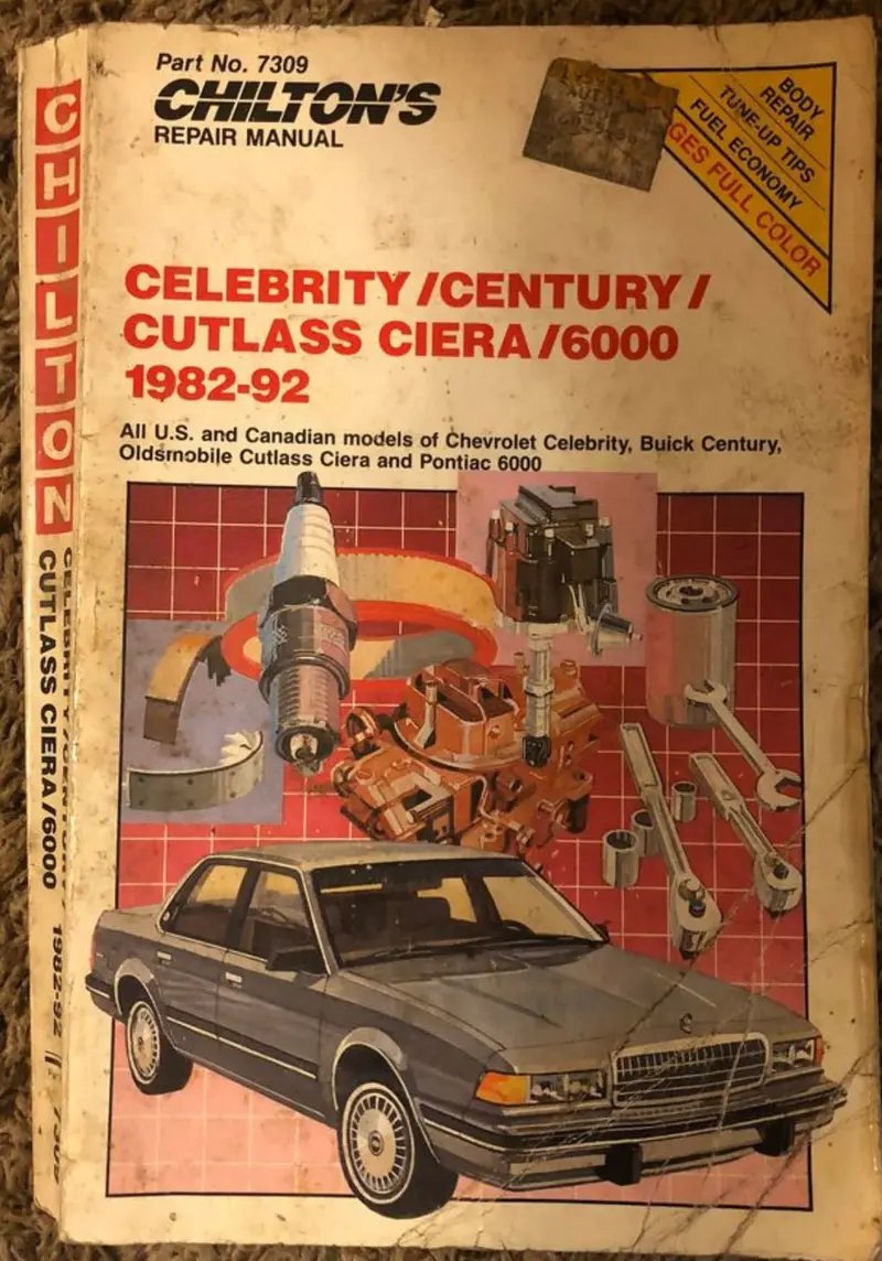 Chilton’S _ Celebrity, Century, Cutlass Ciera & 6000 _ 1982-92 Repair Manual 1