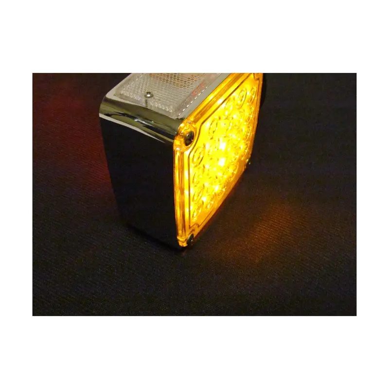 Chrome Square Pedestal Led Light With 24 Leds And Clear Lens - Driver Side | F235241 1