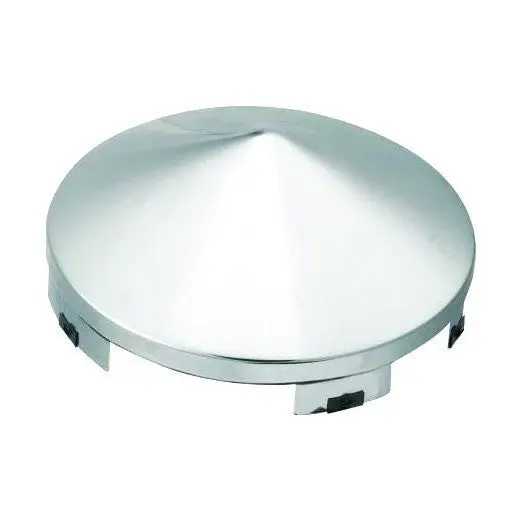 Chrome Steel Front Pointed Style Hub Cap - 8.5" Id | 6 Notches Cut Out | F247610 1