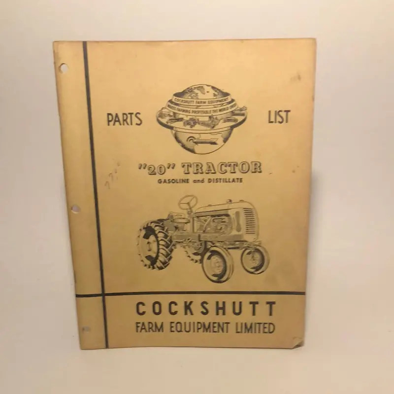 Cockshutt “20” Tractor Gasoline & Distillate Parts List 1
