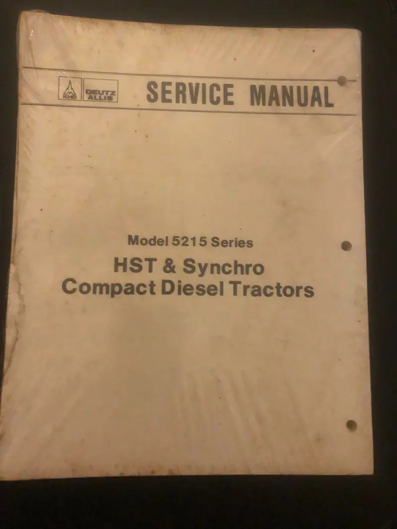 Deutz Allis _ Hst & Synchro Compact Diesel Tractors _ Service Manual 1