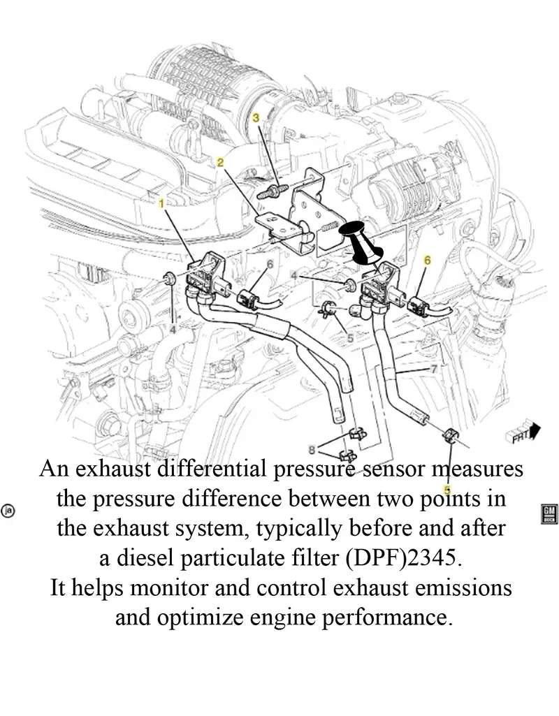 Diesel Exhaust Particulate Sensor Oem Escalade Silverado Sierra Tahoe Yukon 3.0L 1