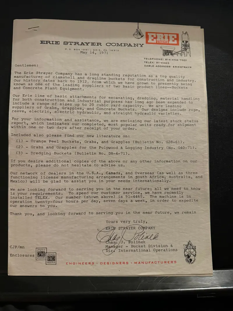 Erie Strayer Literature 1