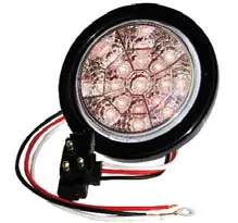 F235104 | Red Clear, 4" Dia. 17 Led Chromed Reflector Sealed 1