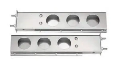 F245710 | Chrome Spring Loaded 2 Pieces Light Bar With Round Cutouts 1