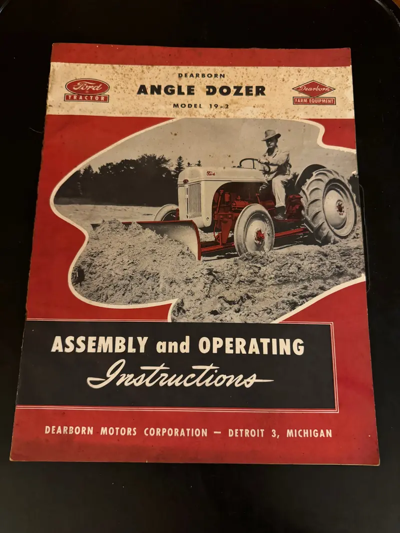 Ford _ Dearborn Angle Dozer Model 19-2 _ Assembly & Operating Instructions 1
