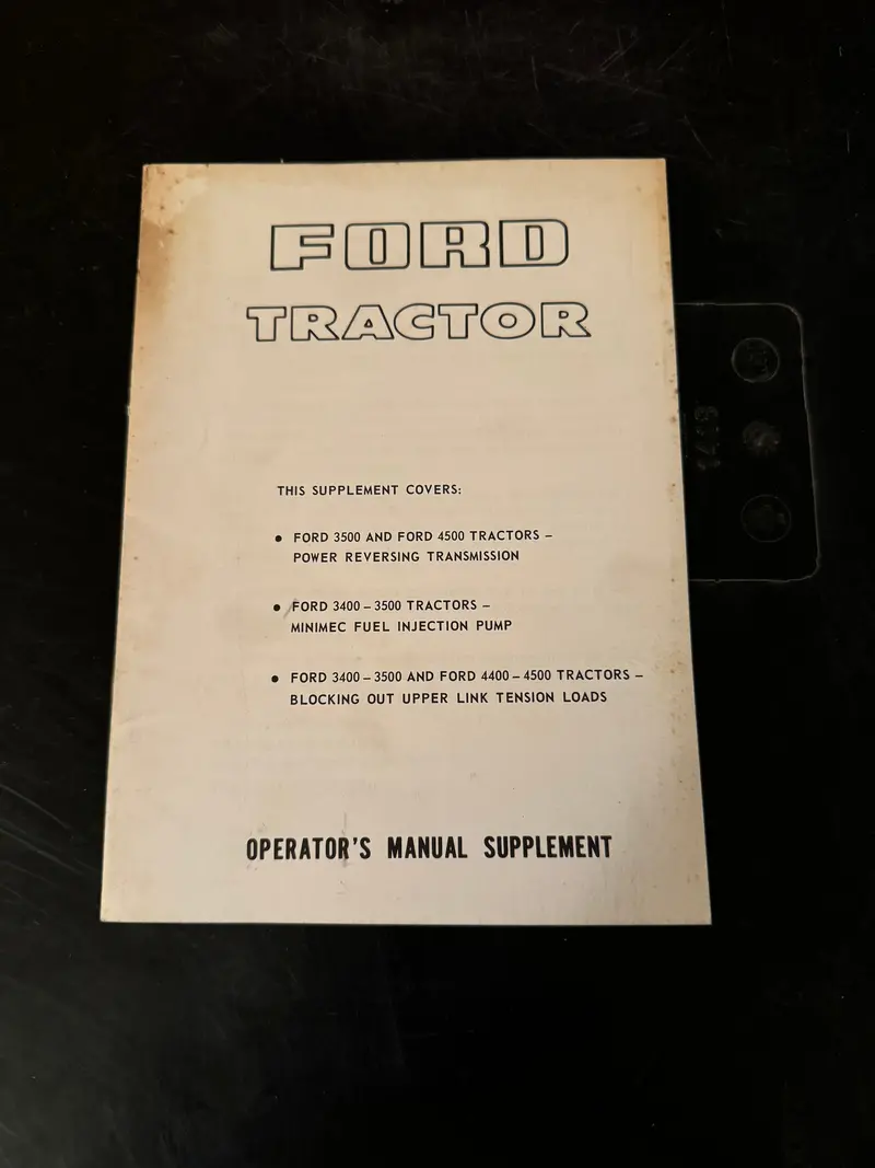Ford _ Tractor _ Operators Manual Supplement 1