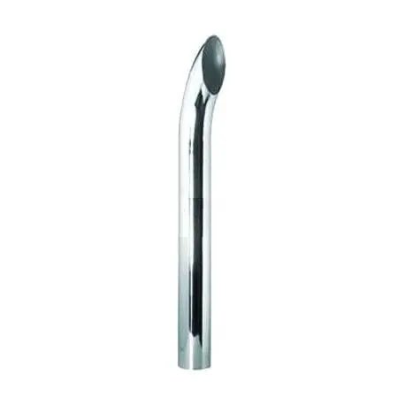 Fortpro 5" O.D. Chrome Curved Exhaust Stack Pipe - 18” Long | F247704 1