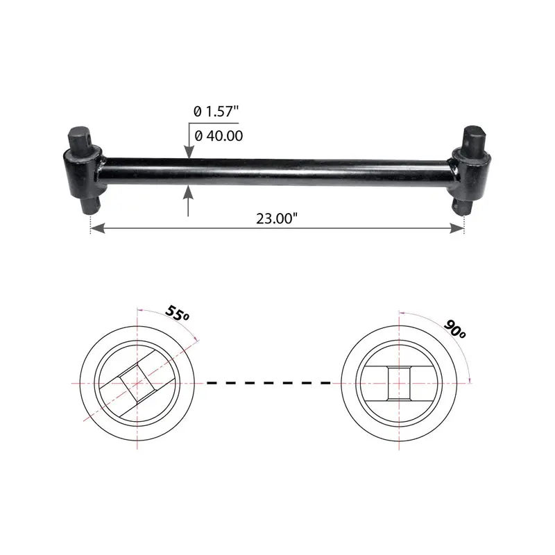Fortpro Torque Rod With Bushing Compatible With Freightliner Fas Airliner Ii Series Trucks Replaces 681-326-6316 | F317230 1