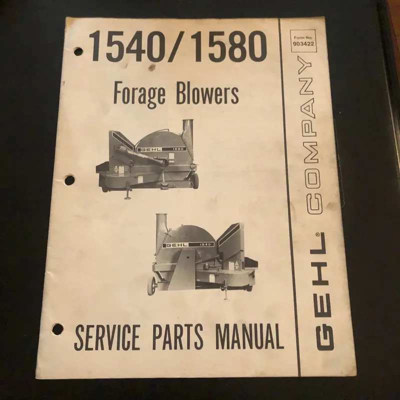 Gehl _ 1540/1580 Forage Blowers _ Service Parts Manual 1