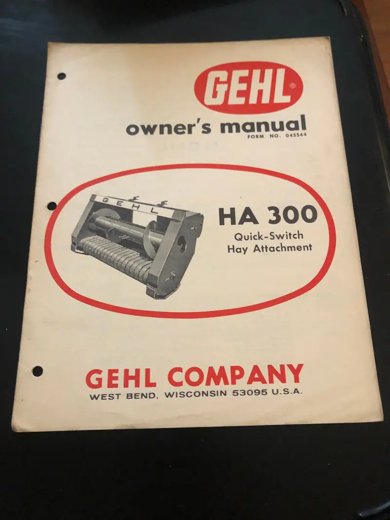Gehl _ Ha 300 Quick-Switch Hay Attachment _ Owner’S Manual 1