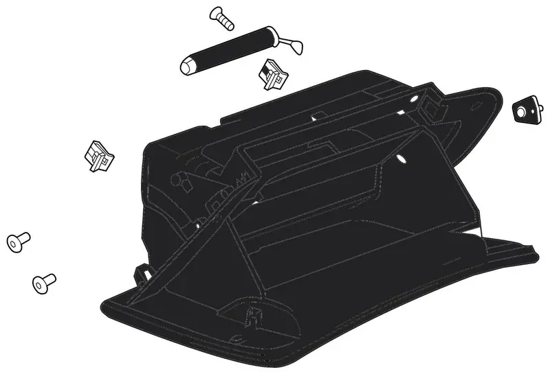 Glove Box Compartment Assembly Black 2015-20187 Cadillac Escalade 1