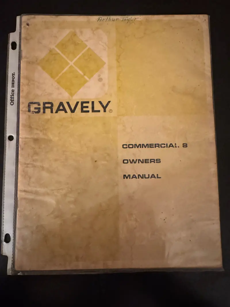Gravely _ Commercial 8 Owner’S Manual 1
