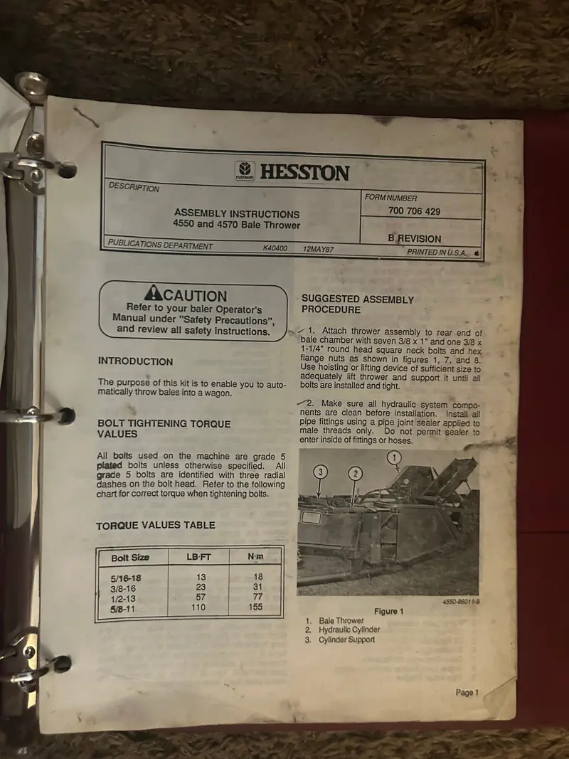 Heston _ 4550 & 4750 Bale Thrower _ Assembly Instructions 1