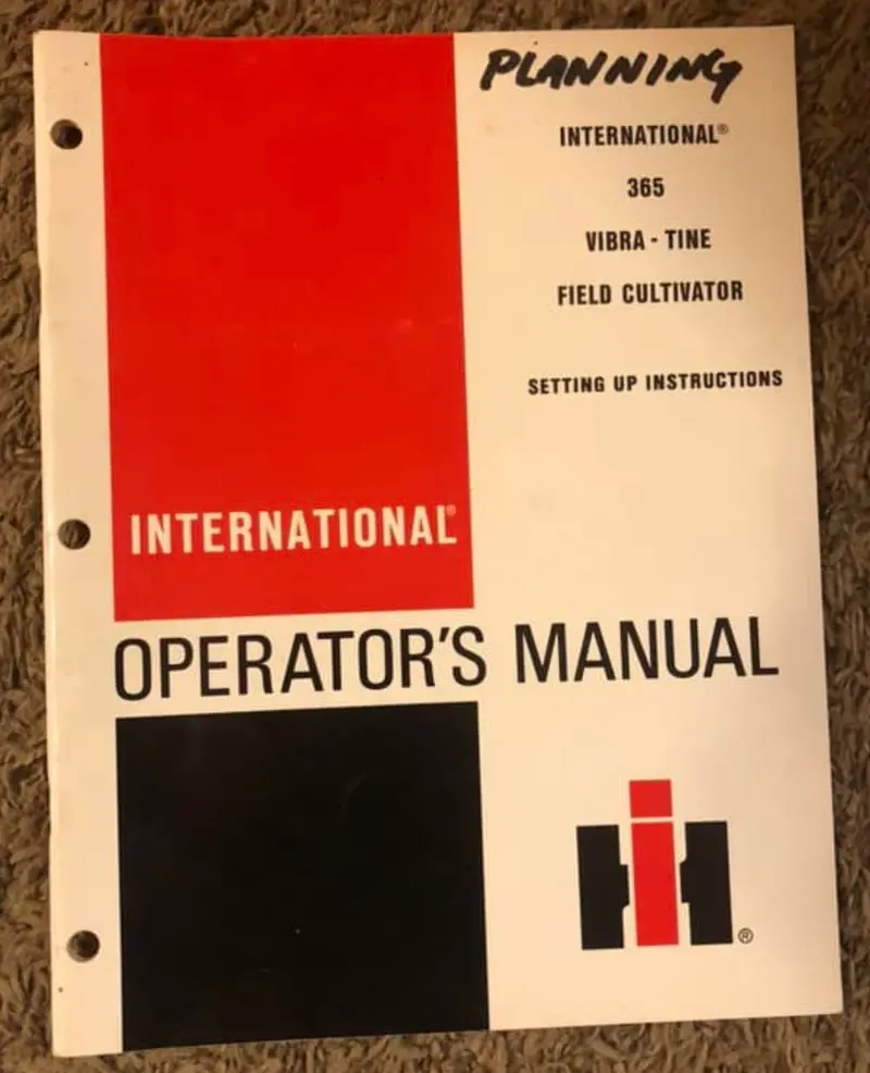 Ih _ International 365 Vibra-Tine Field Cultivator_ Operator’S Manual 1