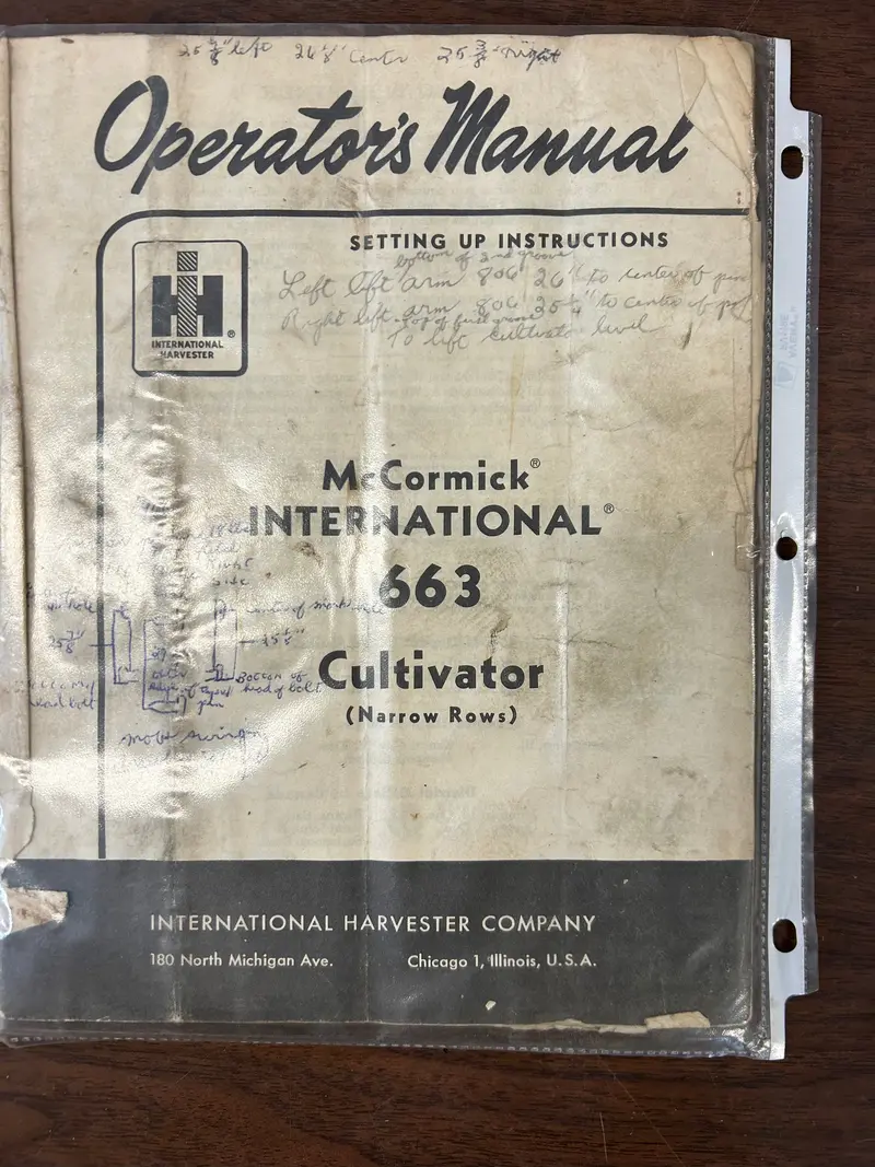 Ih _ Mccormick 663 Cultivator _ Operator's Manual 1