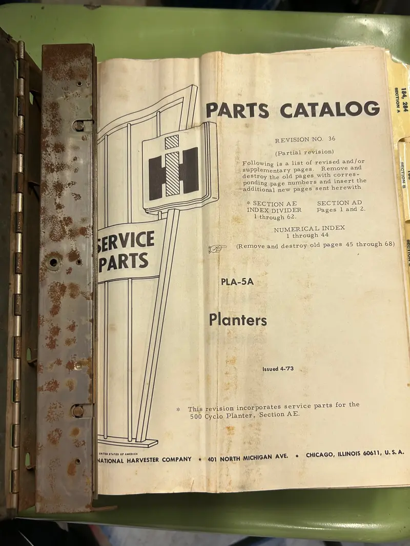 Ih _ Planters _ Parts Catalog Pla-5A 1