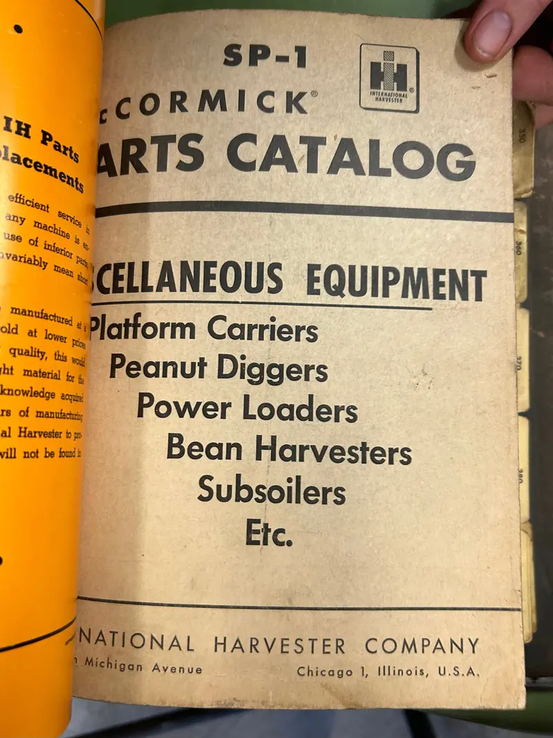 Ih Mccormick _ Miscellaneous Equipment _ Parts Catalog Sp-1 1