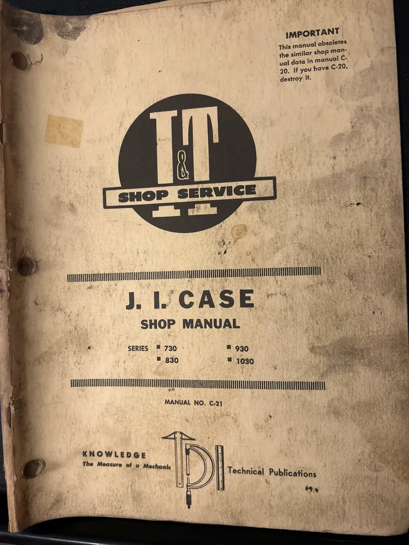 I&T _ Ji Case Series 730, 830, 930 & 1030 _ Shop Manual C-21 1