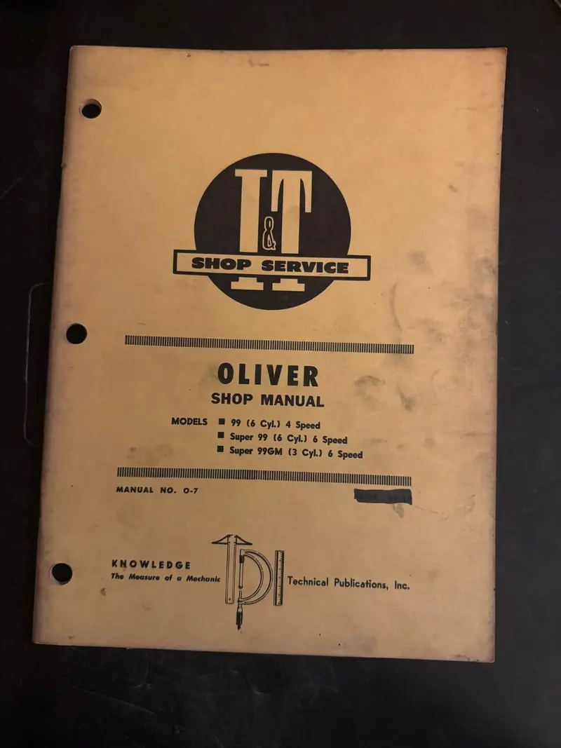 I&T _ Oliver Models 99, Super 99 & Super 99Gm _ Shop Manual O-7 1
