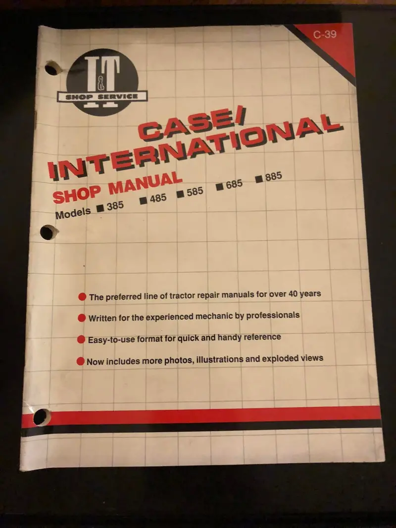 I&T Shop Service - Case/International Shop Manual 385, 485, 585, 685 & 885 1