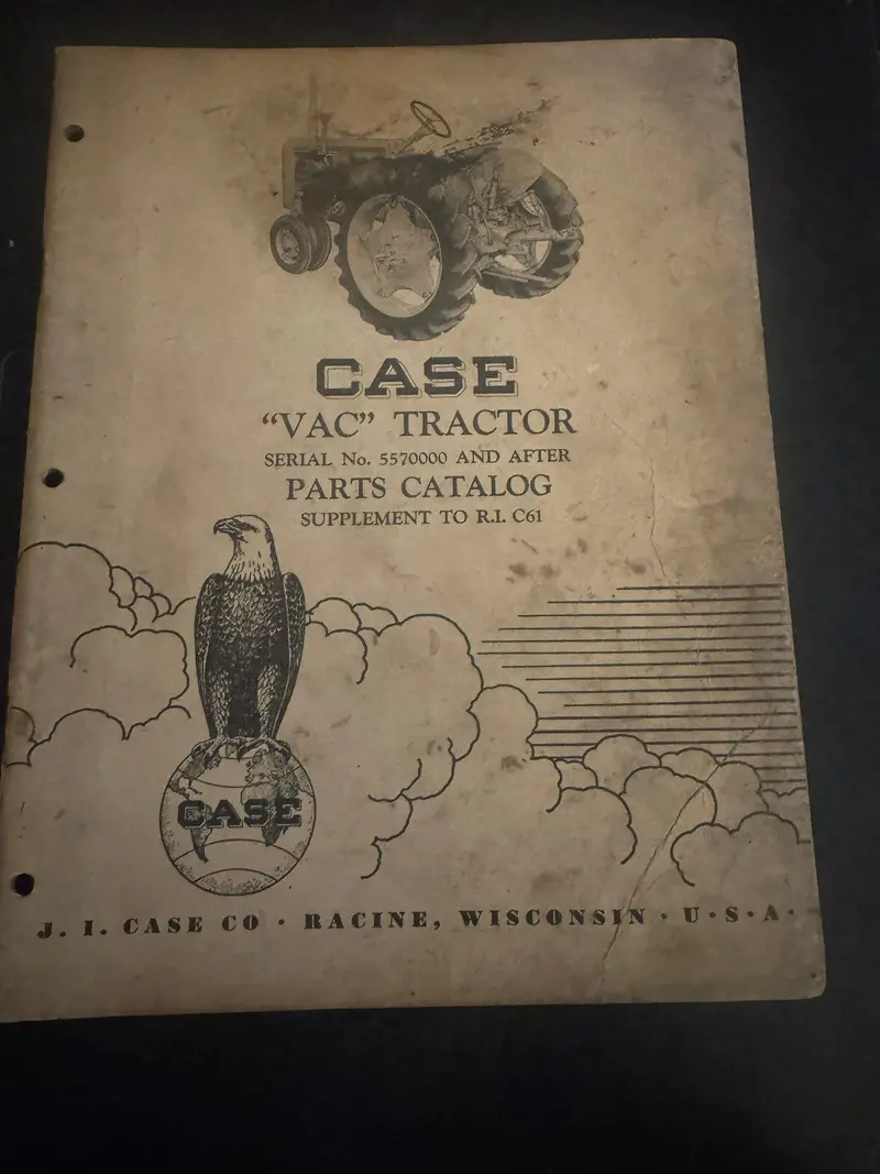 J I Case _ Vac Tractor S/N 5570000 & After _ Parts Catalog No Ri C61 1