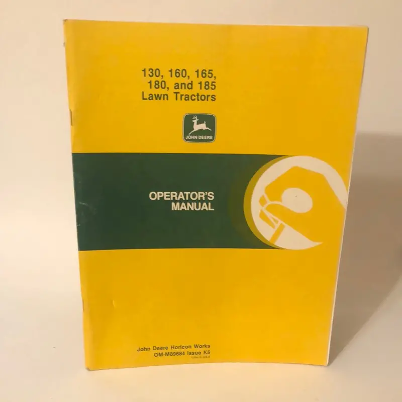 John Deere 130, 160, 165, 180 & 185 Lawn Tractors _ Operator's Manual 1