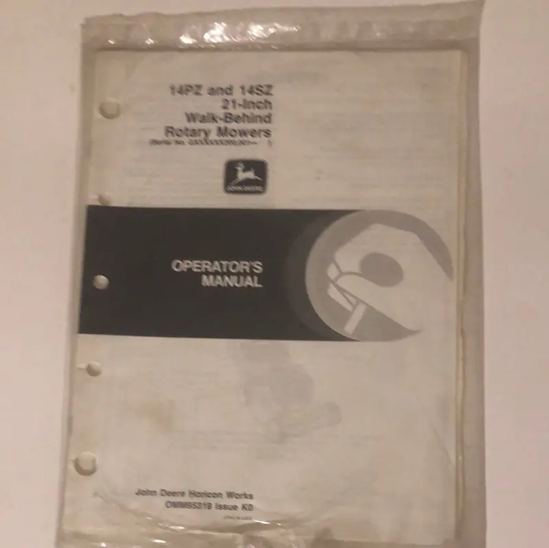 John Deere 14Pz & 14Sz 21” Walk-Behind Rotary Mowers  _ Operator’S Manual 1