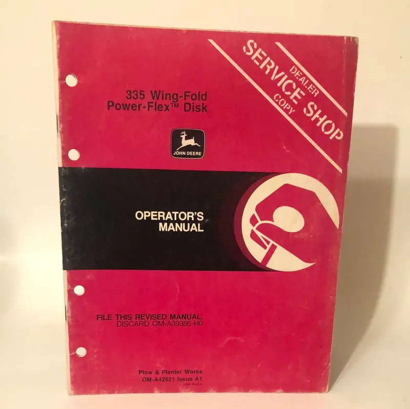 John Deere 335 Wing-Fold Power-Flex Disk _ Operator's Manual 1