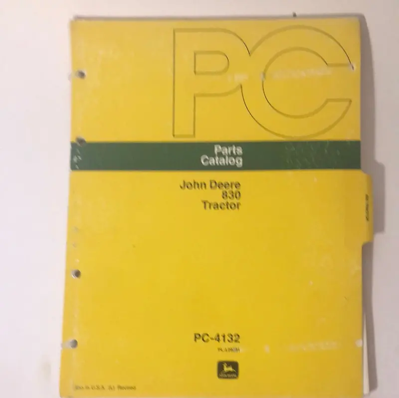 John Deere - 830 Tractor Parts Catalog - Pc-4132 1